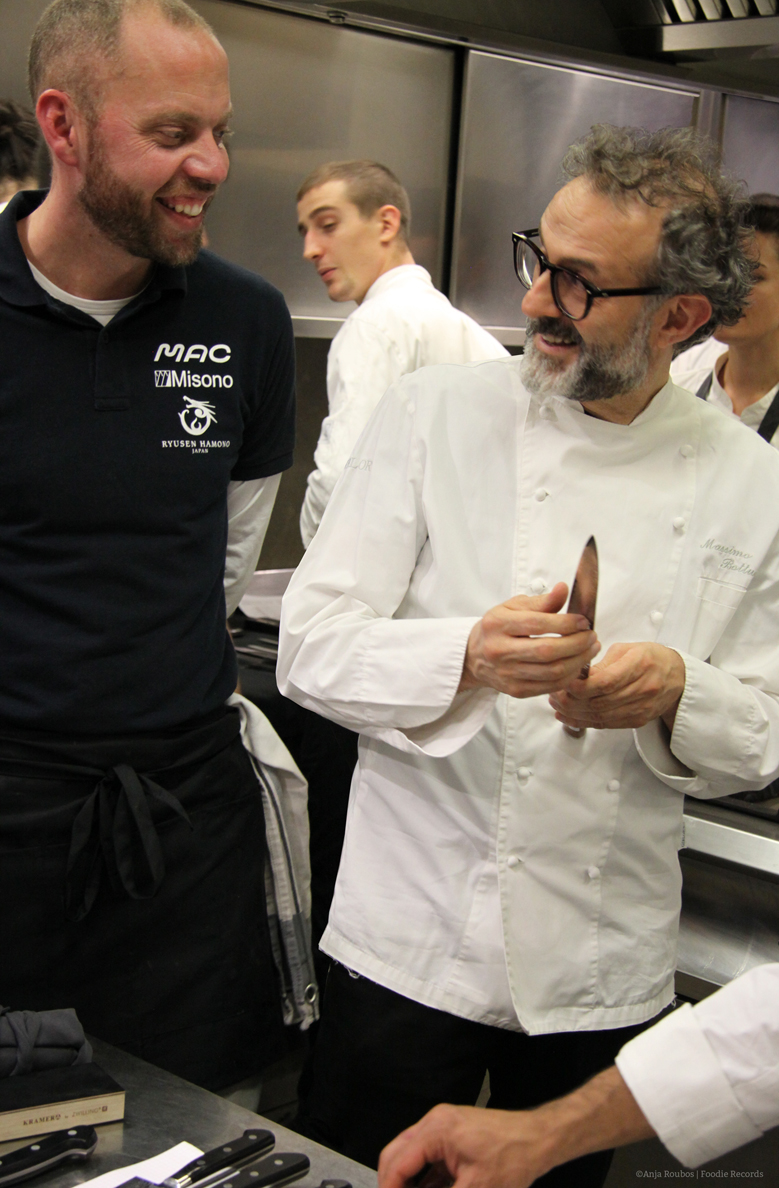 Elwin de Veld in the kitchen with Massimo Bottura